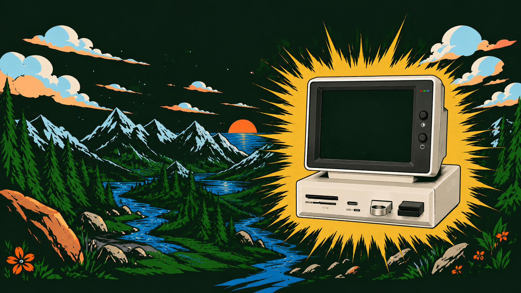 A retro screen for your modern desk